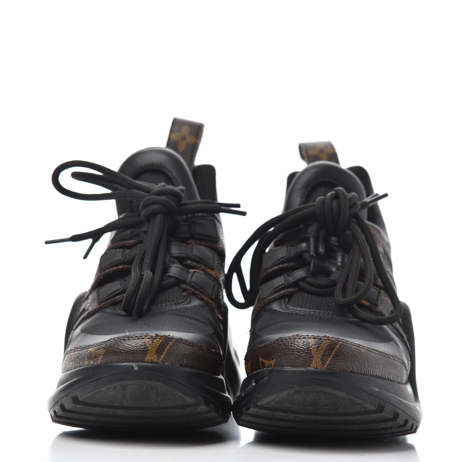 Louis Vuitton Calfskin Patent Monogram LV Archlight Sneakers 36 Black 2 of 21