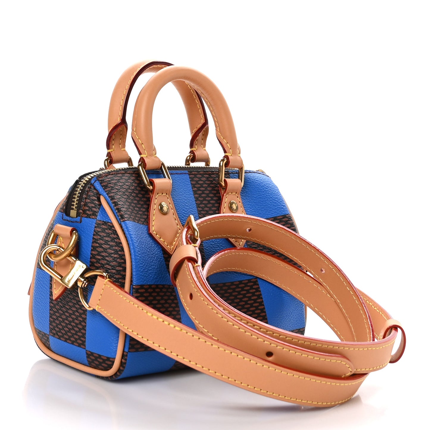 Damier Pop Speedy Bandouliere 18 Blue