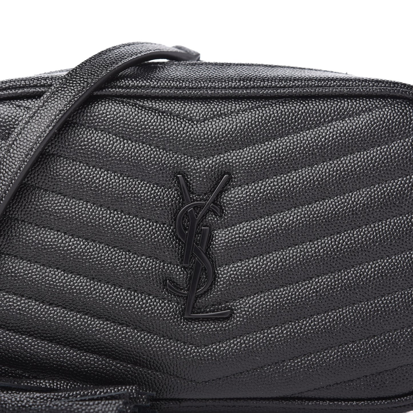 Grain De Poudre Matelasse Monogram Mini Lou Camera Bag Black