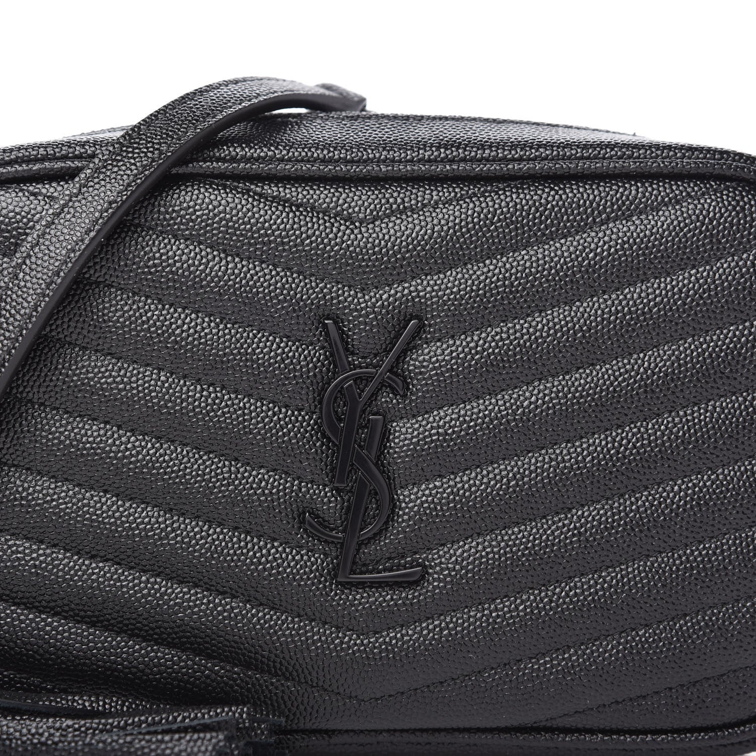 Saint Laurent Grain De Poudre Matelasse Monogram Mini Lou Camera Bag Black 10 of 10