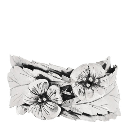 Buccellati Sterling Silver Floral Leaf Cuff Bracelet 1 of 3