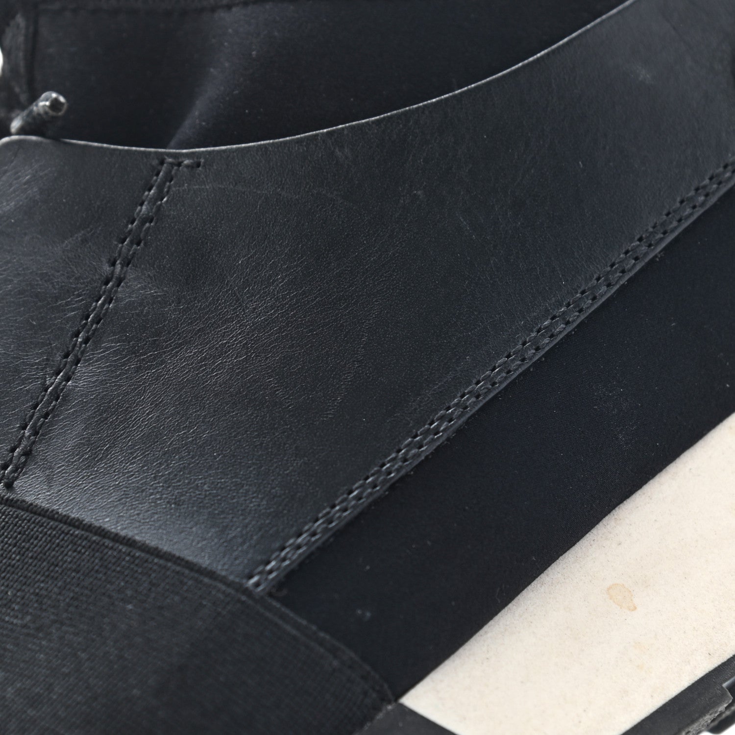 Balenciaga Mesh Calfskin Neoprene Suede Womens Race Runner Sneakers 40 Black 21 of 21