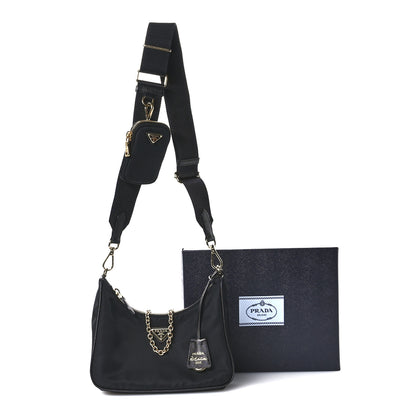 Prada Nylon Re-Edition 2005 Shoulder Bag Black 11 of 13