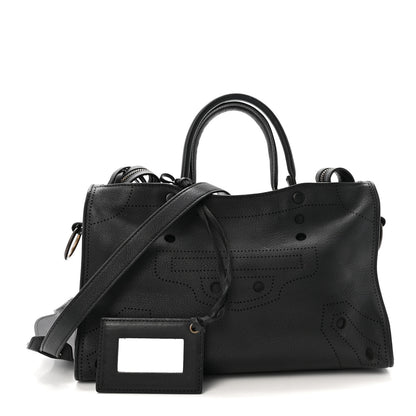 Balenciaga Veau Soyeux Perforated Blackout Hardware S City Black 1 of 10