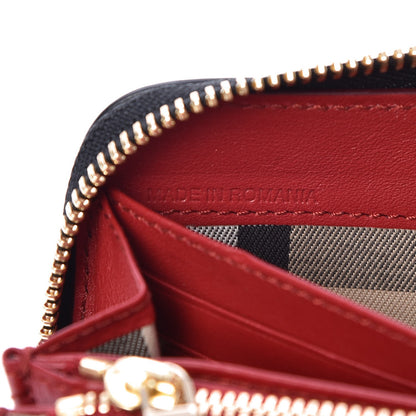 Burberry Calfskin Ziggy Zip Around Wallet Red 7 of 9