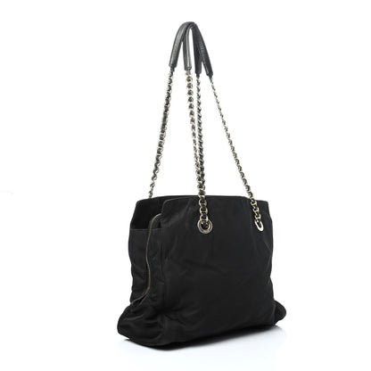 Prada Tessuto Nylon Chain Shoulder Bag Black 2 of 4