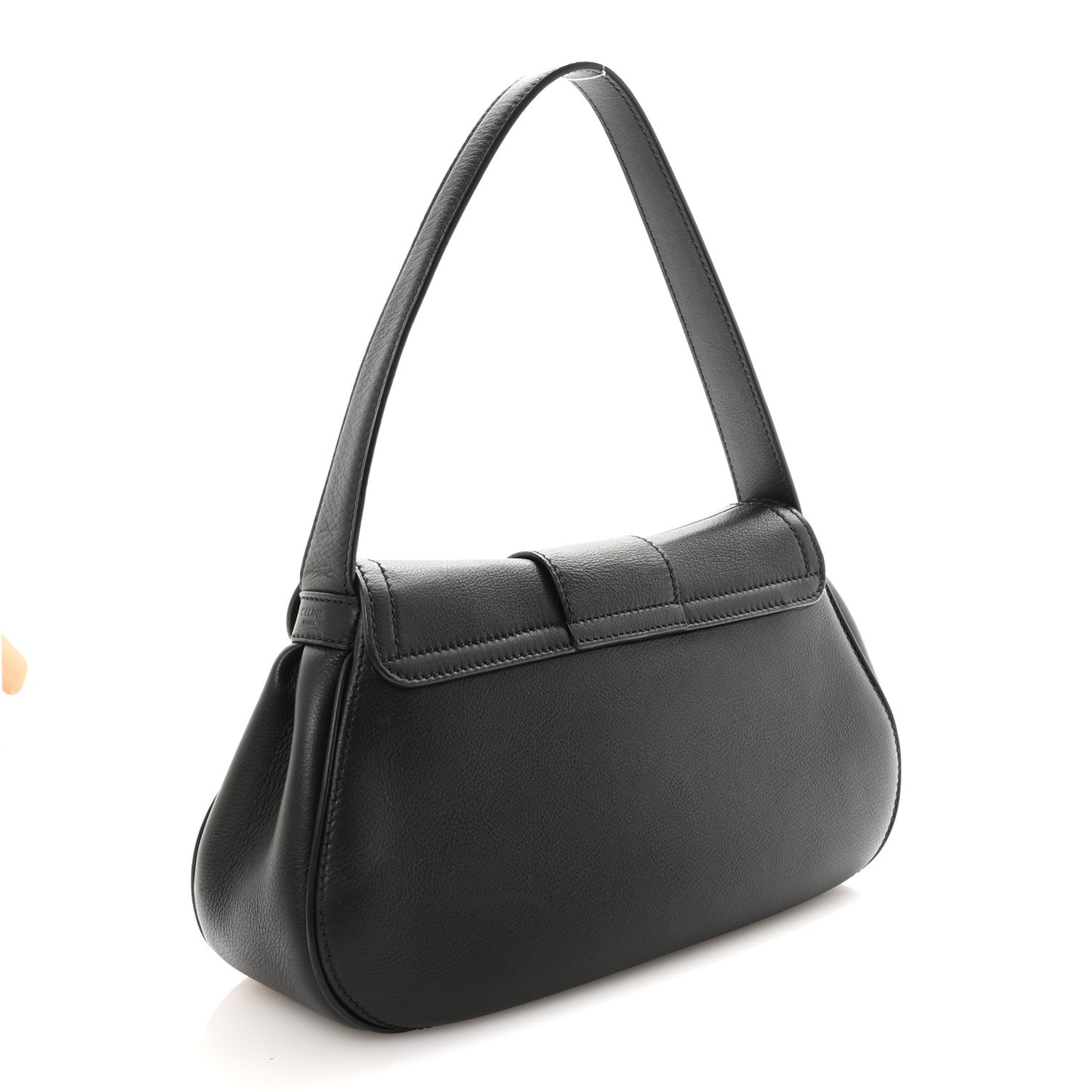 Supple Grained Calfskin Medium Polly Black
