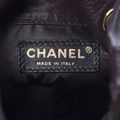 Chanel Deerskin Drawstring Shoulder Bag Brown 7 of 15