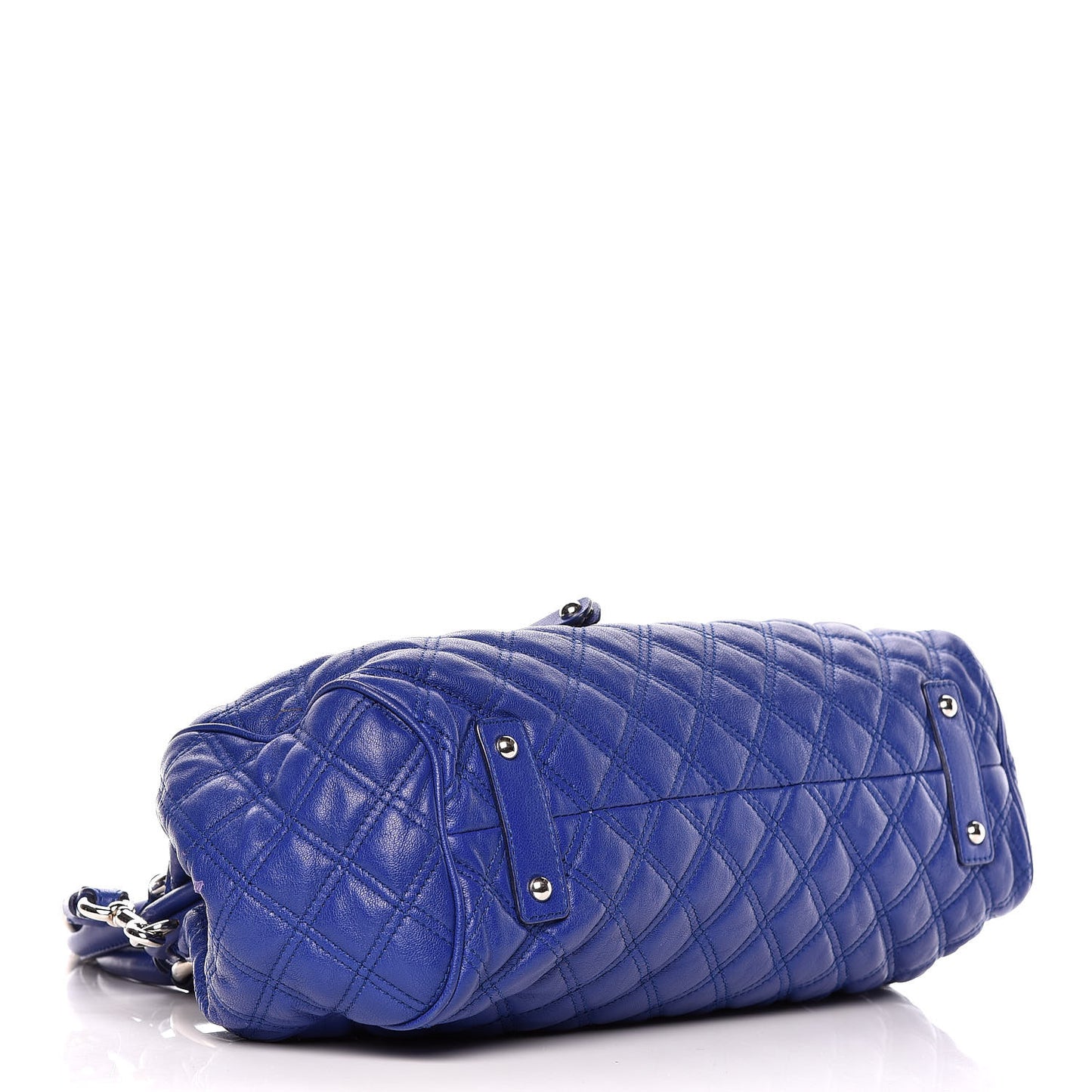 Calfskin Quilted Stam Bright Blue