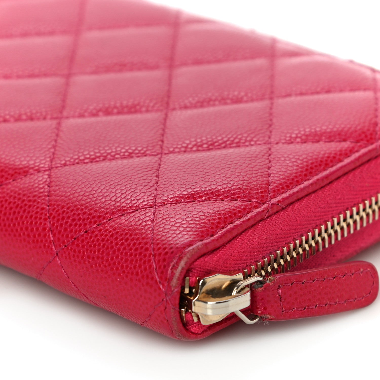 Chanel Caviar Quilted Reissue Zip Around Wallet Pink 15 of 18