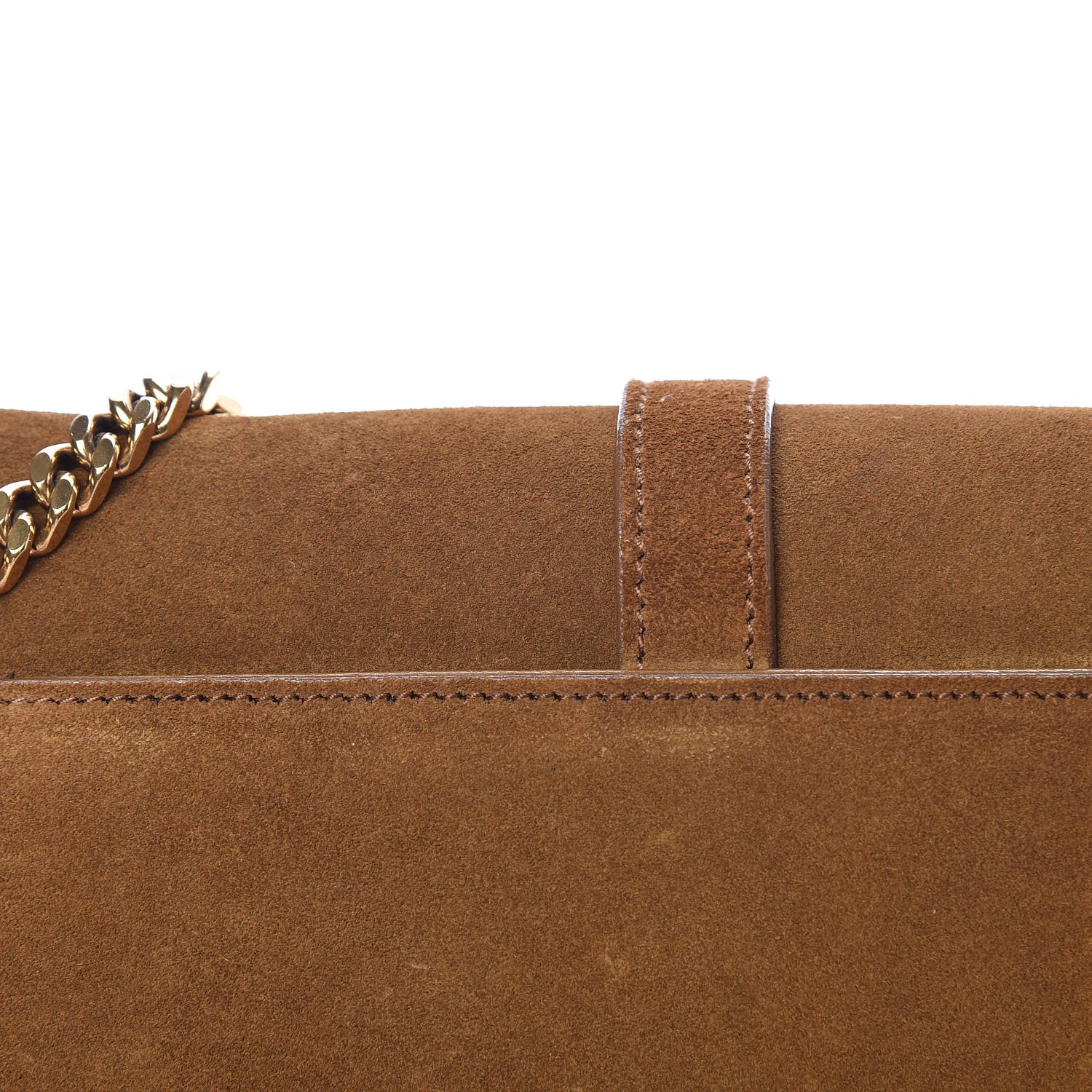 Saint Laurent Suede Fringe Baby Monogram Satchel Light Ocre 11 of 12