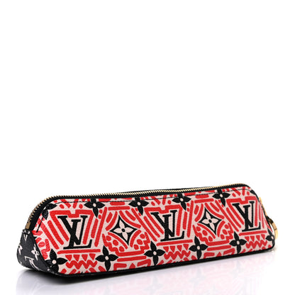 Louis Vuitton Monogram Giant Crafty Elizabeth Pencil Pouch Creme Rouge Black 3 of 6