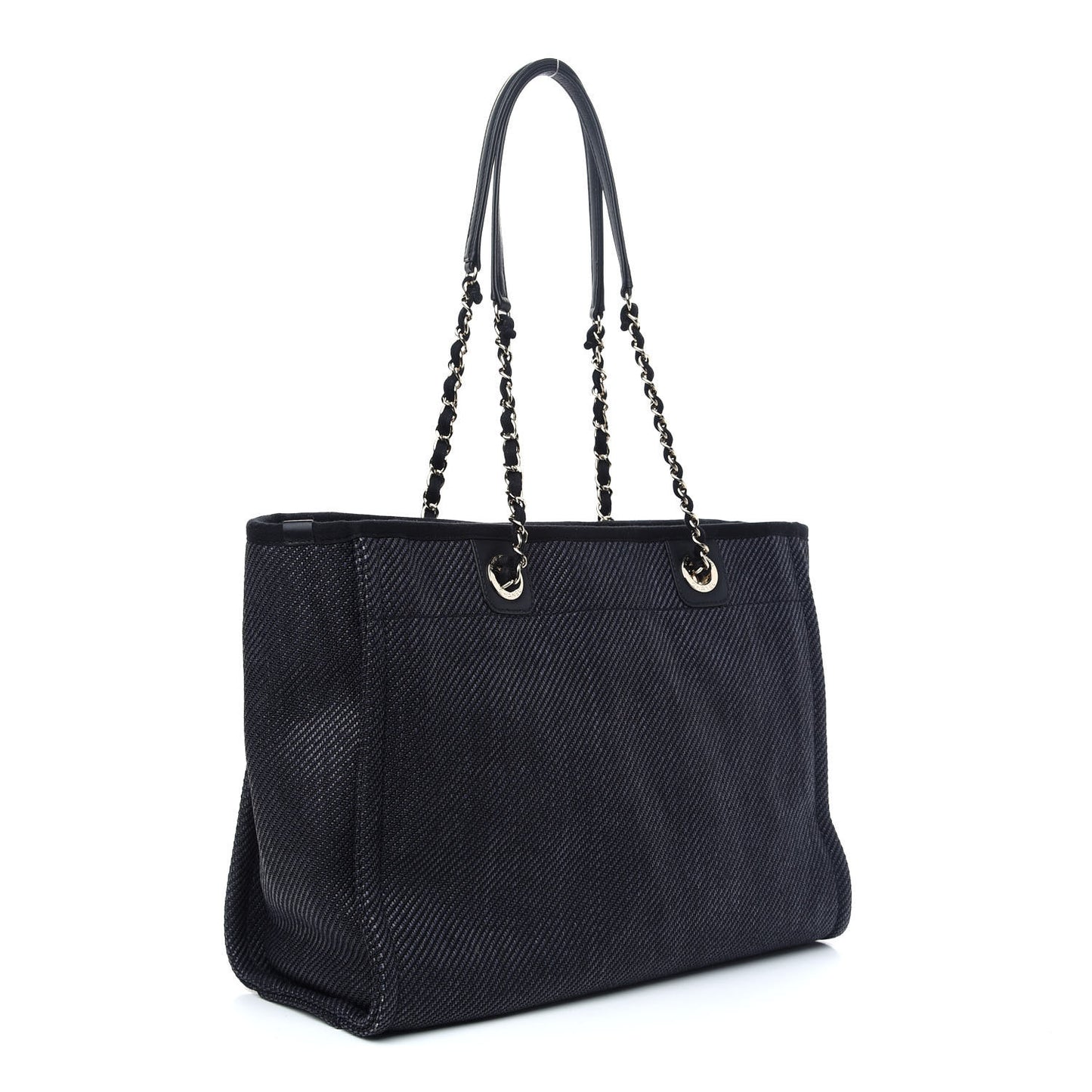 Mixed Fibers Small Deauville Tote Navy Blue