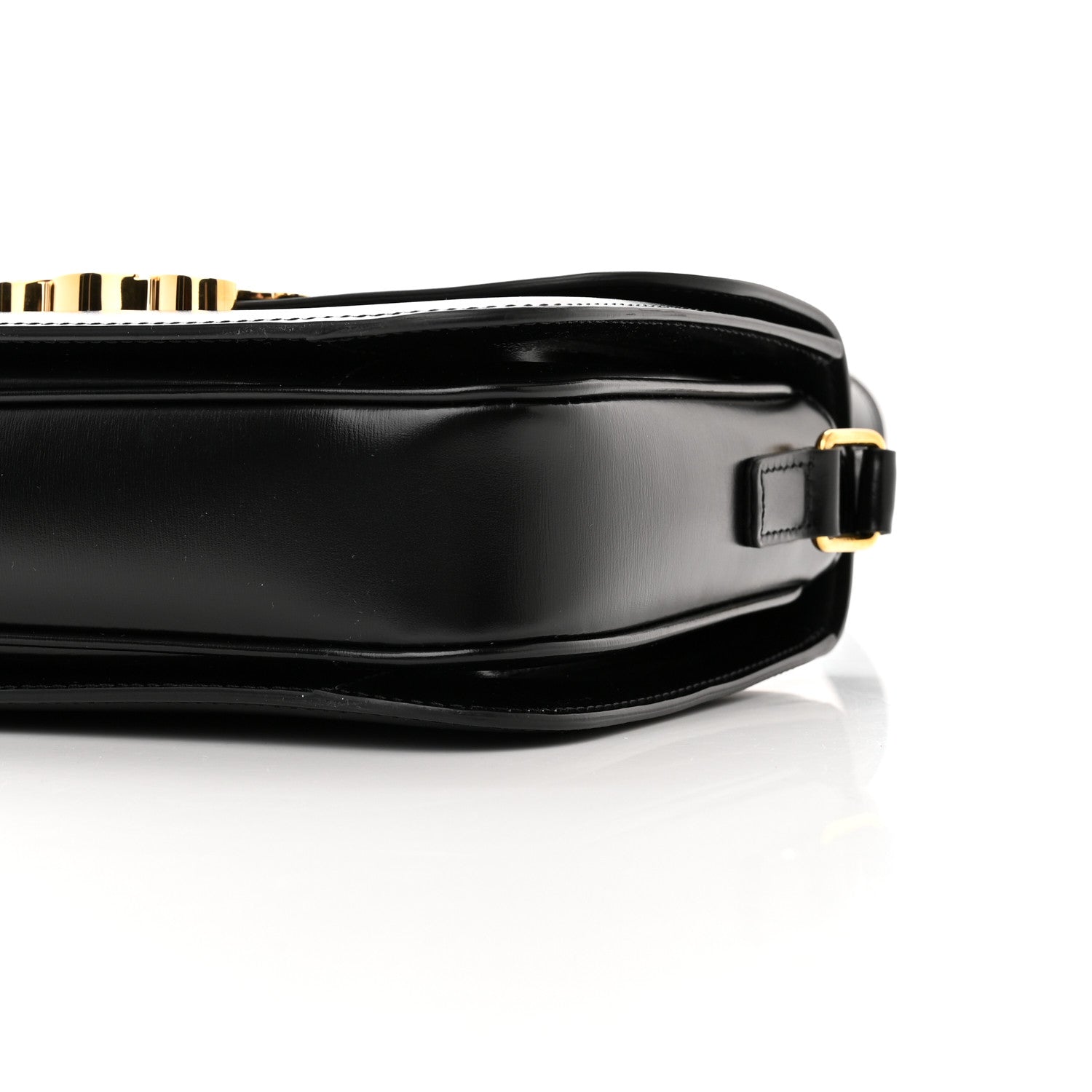 Celine Shiny Calfskin Medium Triomphe Black 12 of 14
