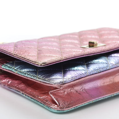 Chanel Metallic Goatskin Quilted 2.55 Reissue Wallet on Chain WOC Multicolor 5 of 11