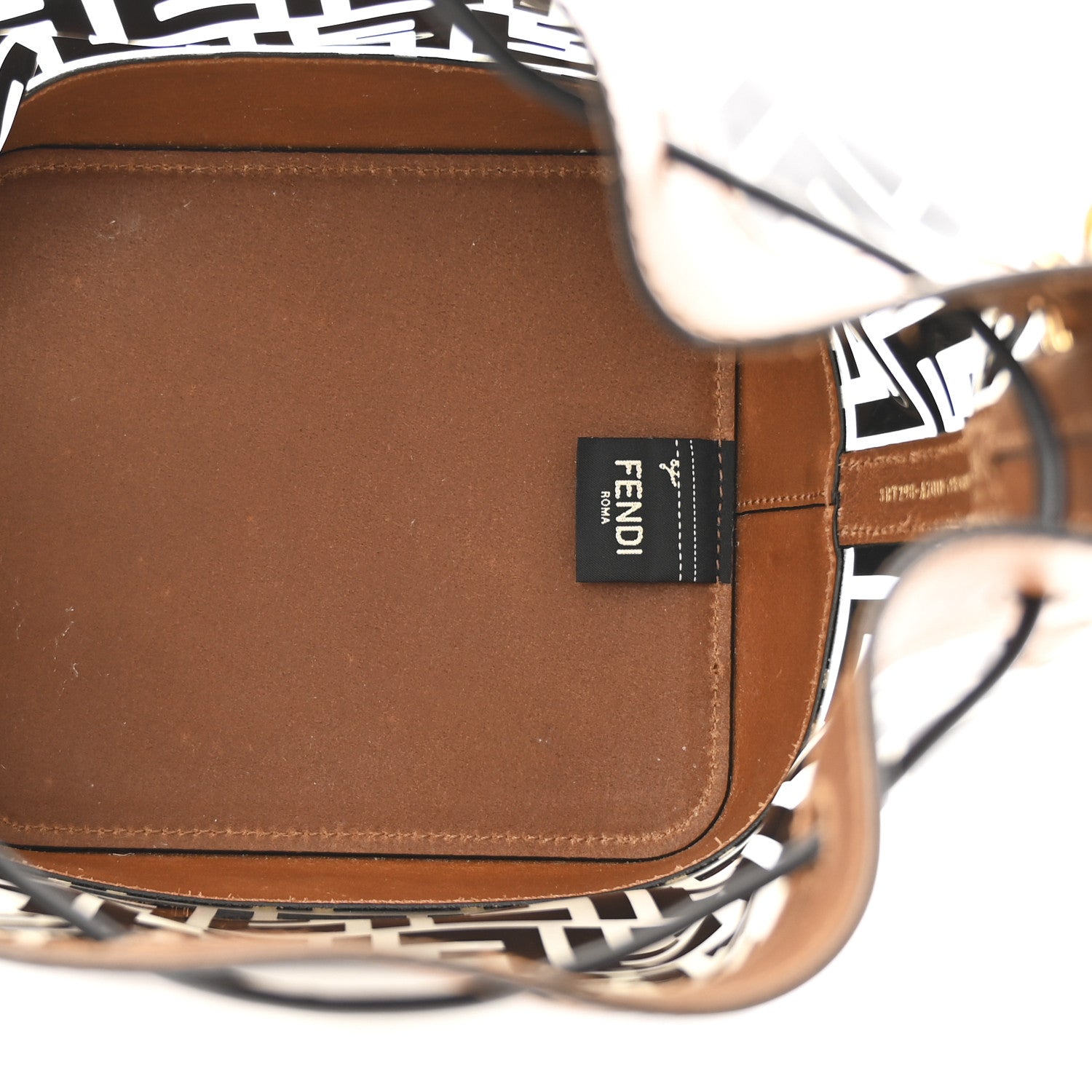 Fendi TPU FF Vitello Aura F is Fendi Grande Mon Tresor Bucket Bag Black Cuoio 5 of 11