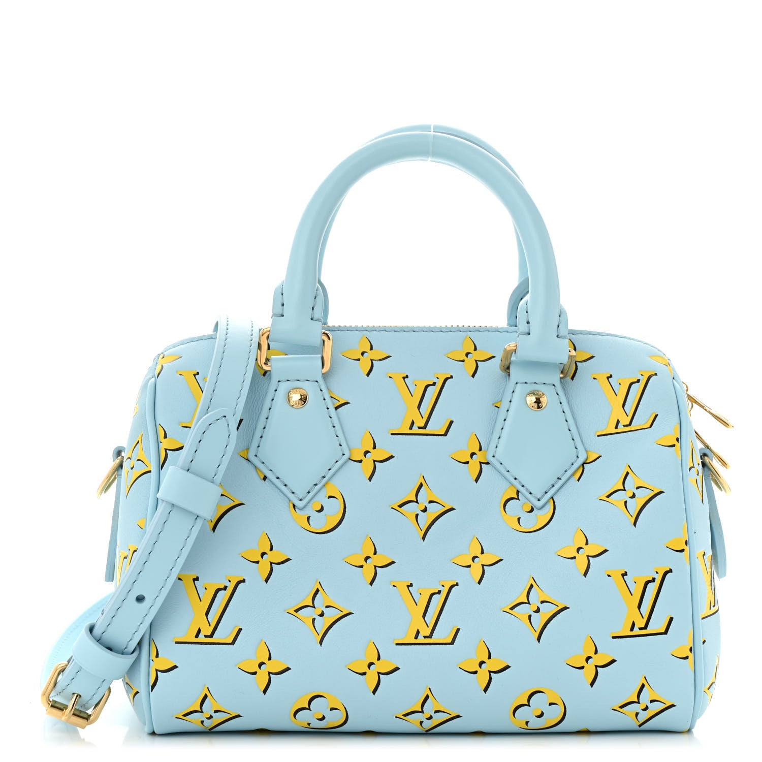 Louis Vuitton Empreinte Monogram Speedy Bandouliere 20 Baby Blue 1 of 11