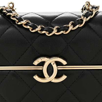 Chanel Lambskin Quilted Small Box With Chain Black 9 of 11