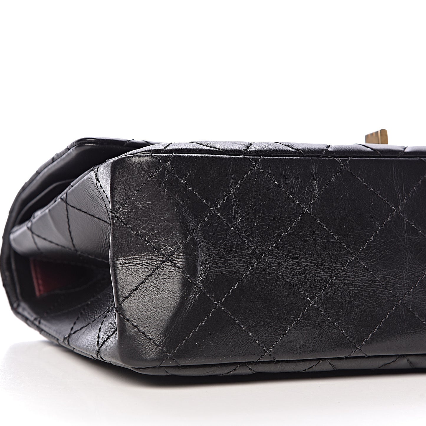 Aged Calfskin Quilted 2.55 Reissue 226 Flap Black