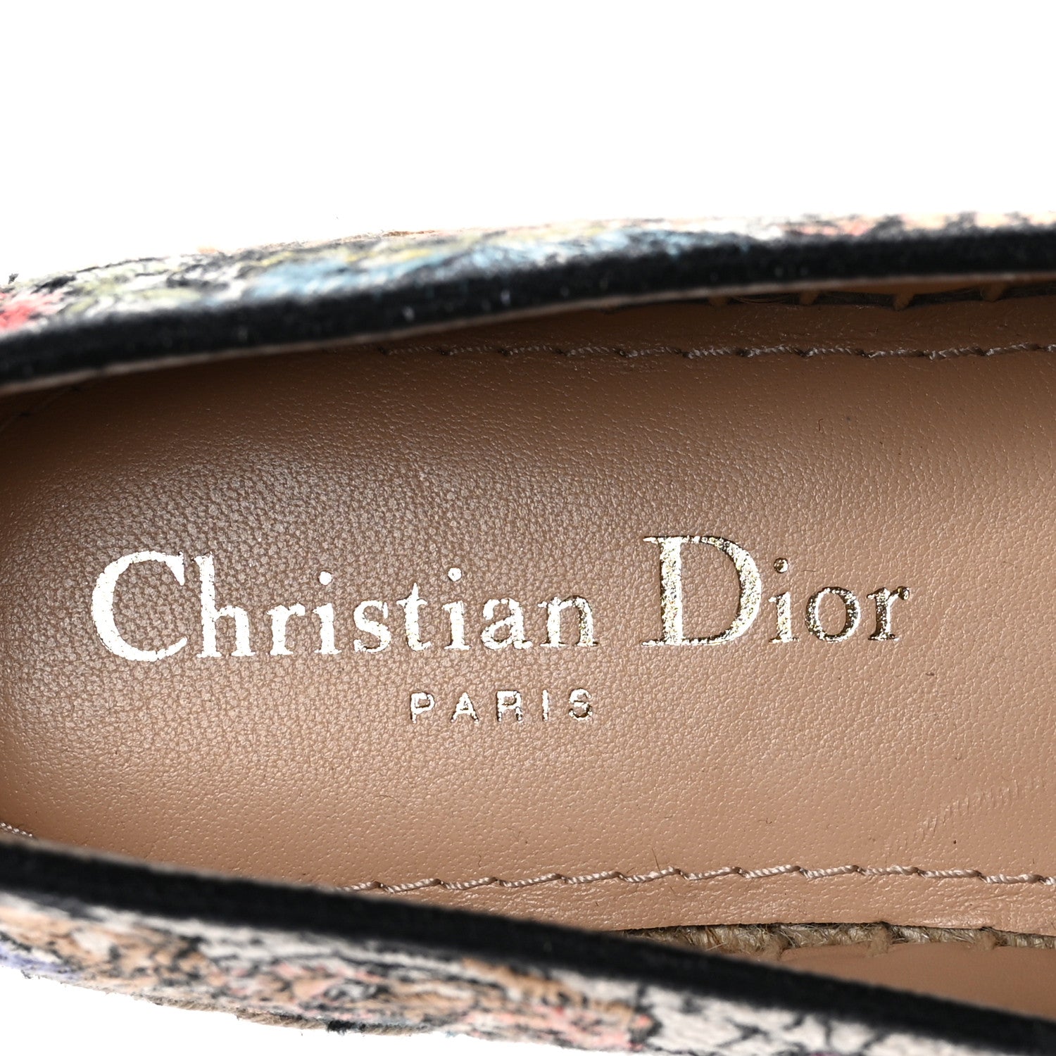 Christian Dior Canvas Mille Fleurs Embroidered Granville Espadrille 36 Multicolor 7 of 8
