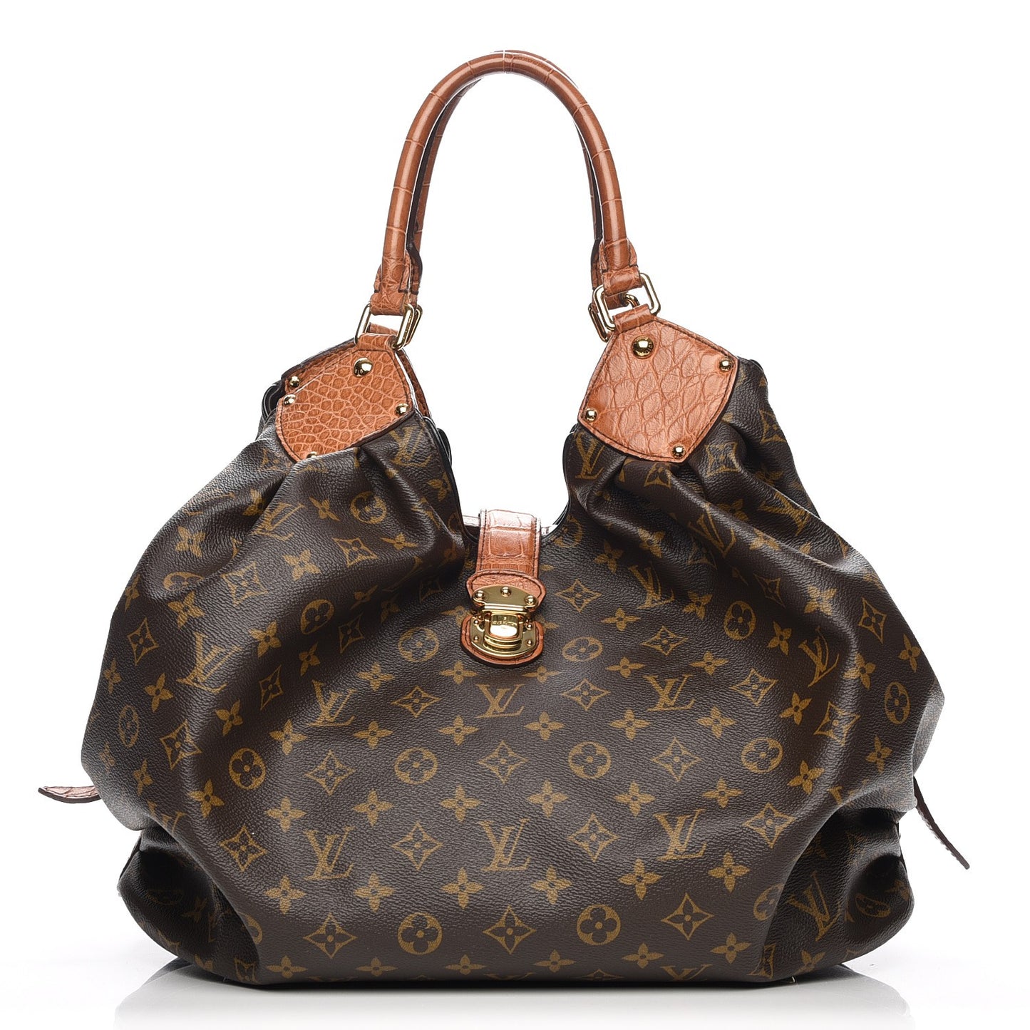 Monogram Mahina XL Crocodile Trim Tote