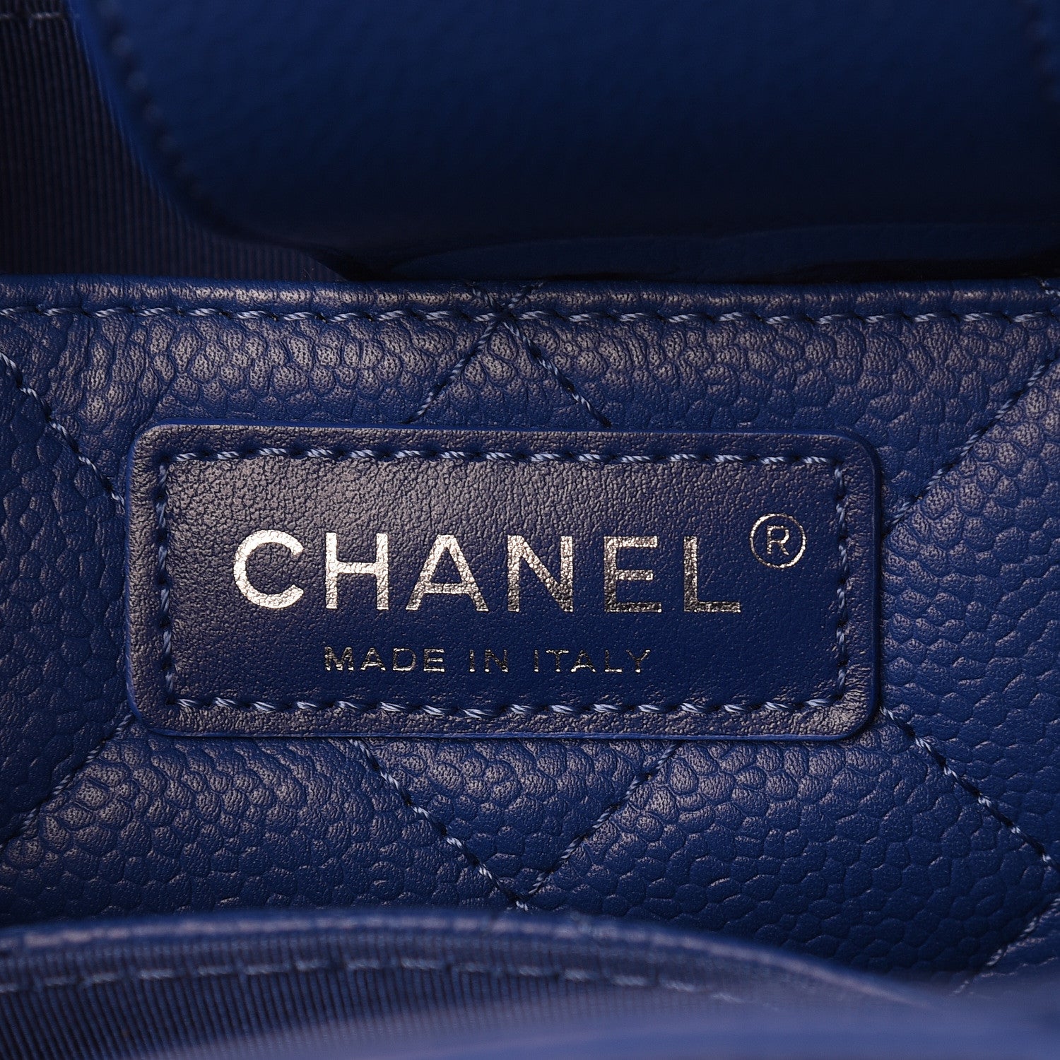 Chanel Caviar Quilted Large CC Box Shopping Tote Blue 8 of 12