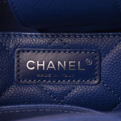 Chanel Caviar Quilted Large CC Box Shopping Tote Blue 8 of 12