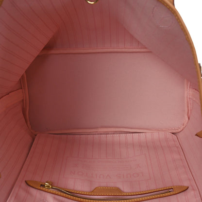 Louis Vuitton Damier Azur Neo Neverfull MM Rose Ballerine 5 of 9