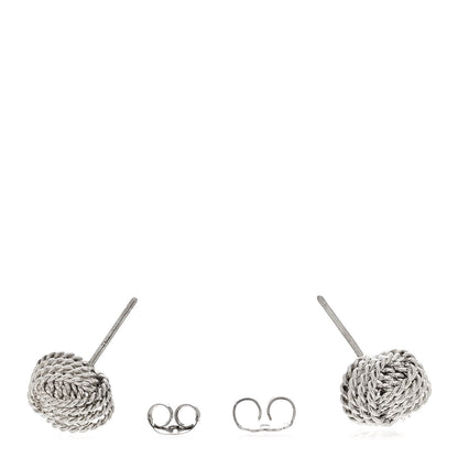 Tiffany Sterling Silver Twist Knot Earrings 3 of 5