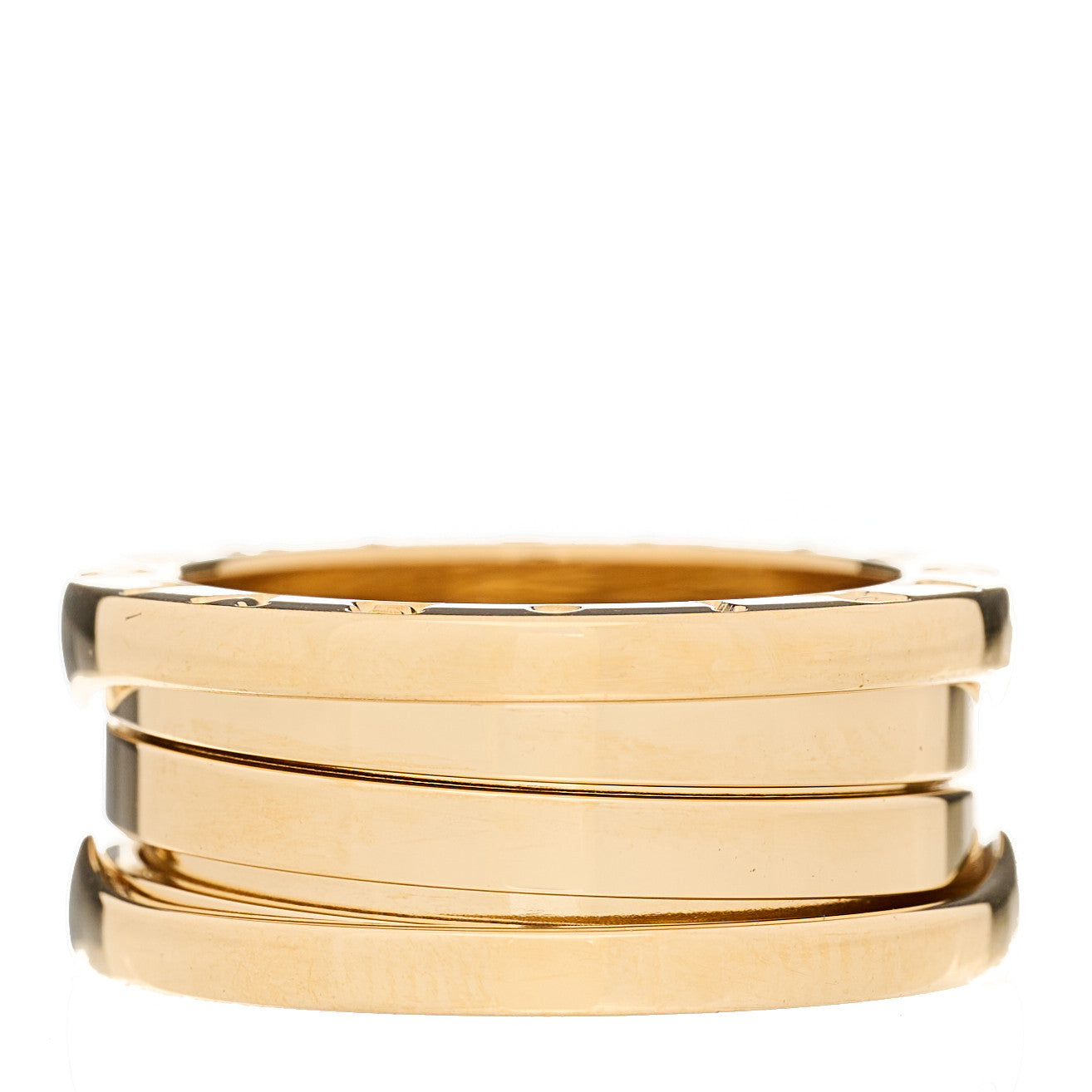 Bulgari 18K Yellow Gold B.Zero1 Three-Band Ring 48 4.5 2 of 6