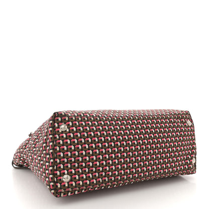 Prada Tessuto Stampato Nylon Saffiano Otta Print Tote Rosa 4 of 10