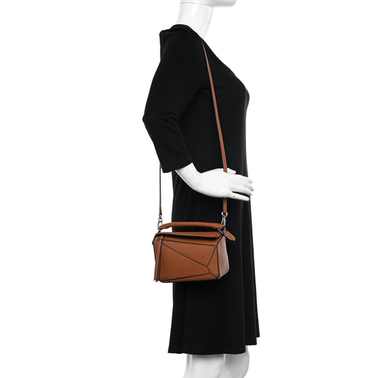 Calfskin Mini Puzzle Bag Tan