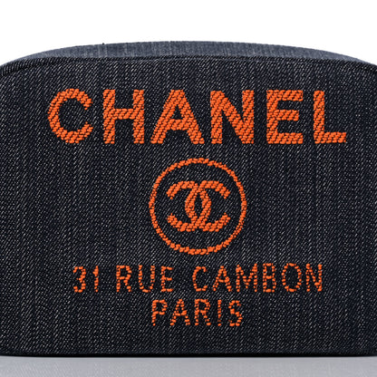 Chanel Denim Small Deauville Case Blue Orange 8 of 12