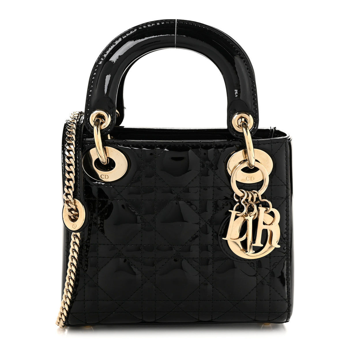 Christian Dior Patent Cannage Mini Lady Dior Black 1 of 10