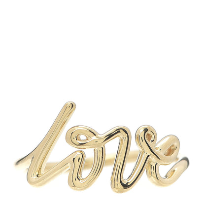 Tiffany 18K Yellow Gold Paloma's Graffiti Love Ring 56 7.5 1 of 5