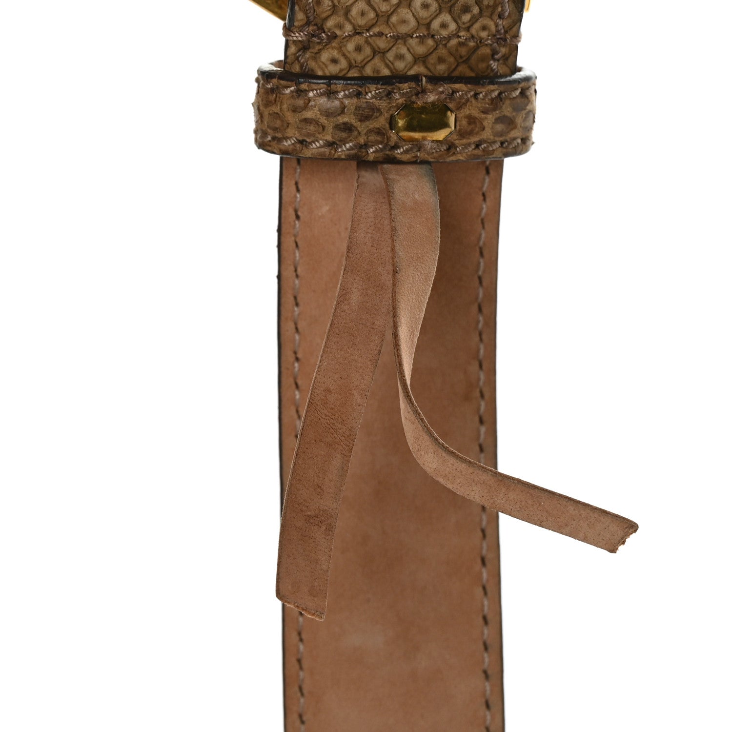 Gucci Python Sculpted GG Belt 85 34 Brown 6 of 6