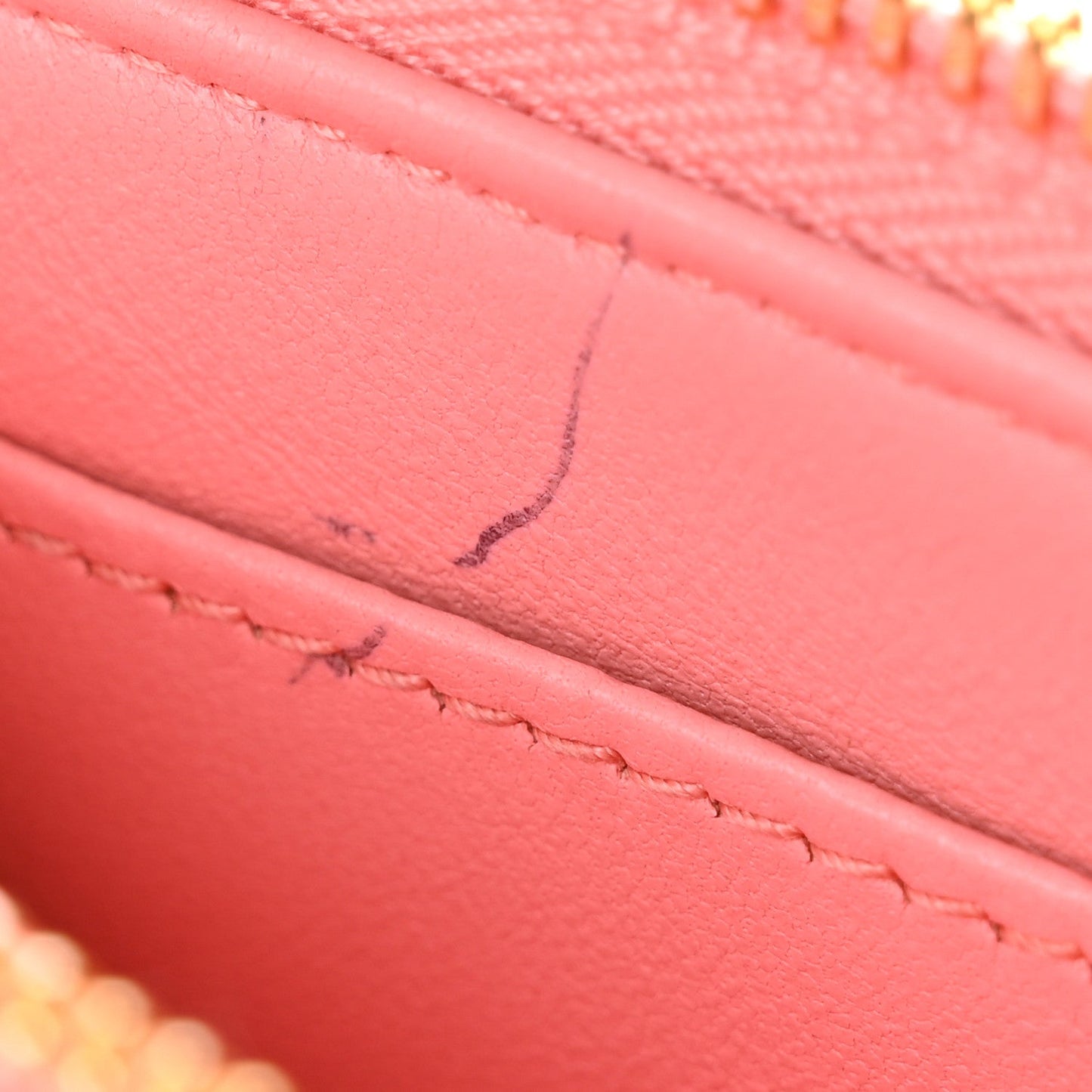 Calfskin Macrocannage Small Caro Daily Pouch Pink