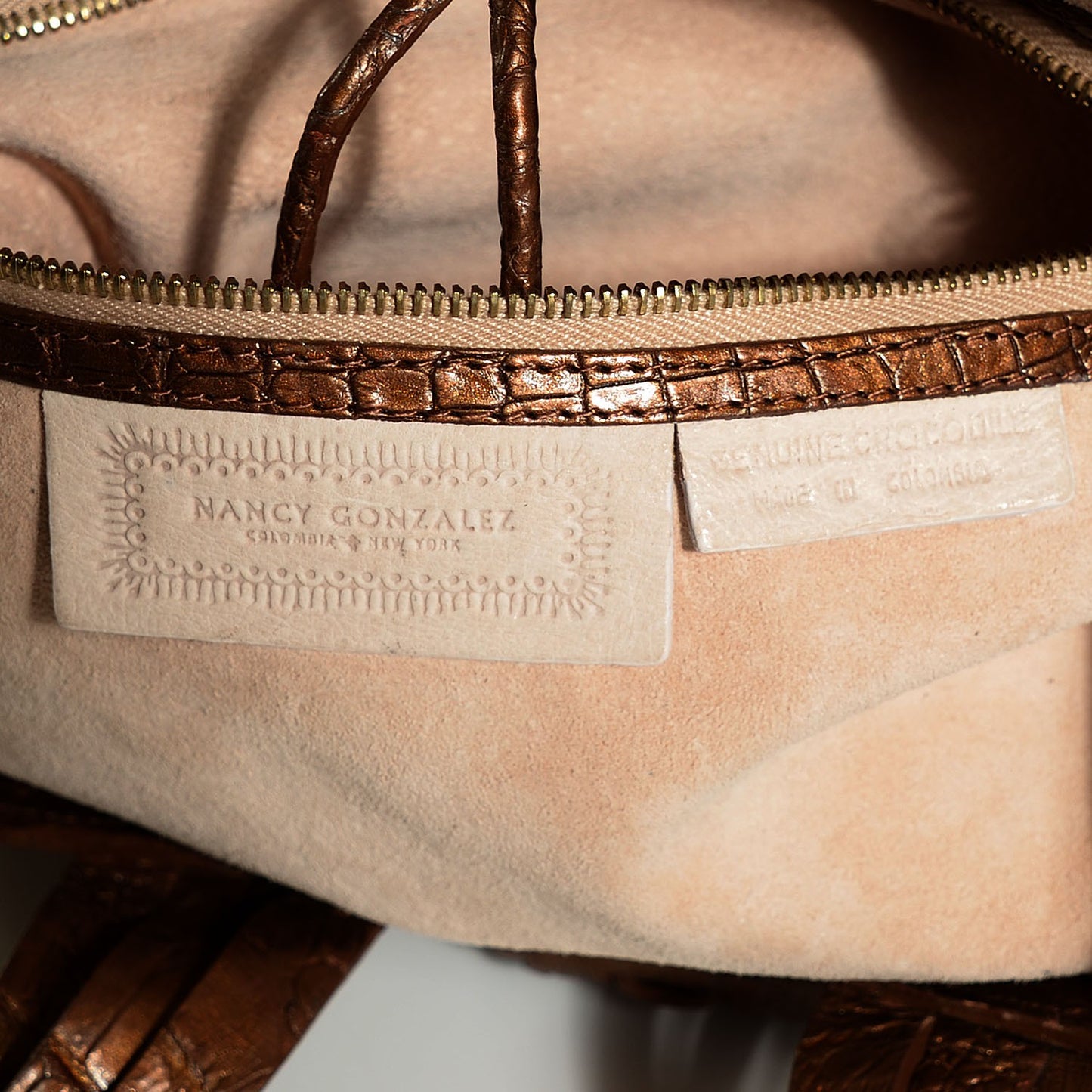 Crocodile Woven Tote Chocolate