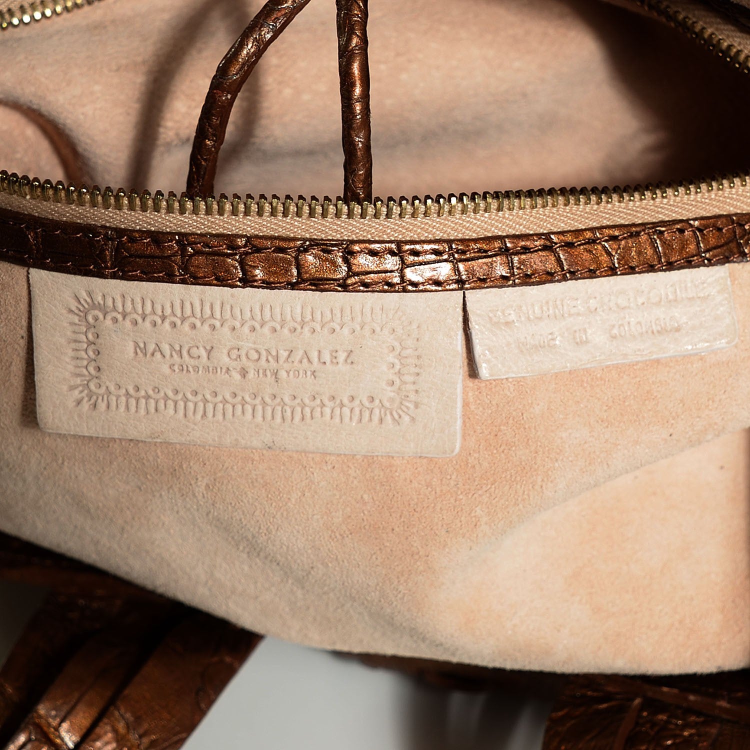 Nancy Gonzalez Crocodile Woven Tote Chocolate 6 of 6