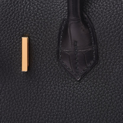 Hermes Togo Matte Alligator Birkin Touch 30 Black 25 of 40