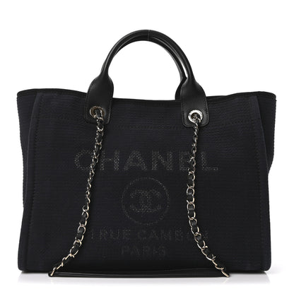 Chanel Mixed Fibers Small Deauville Tote Black 1 of 12
