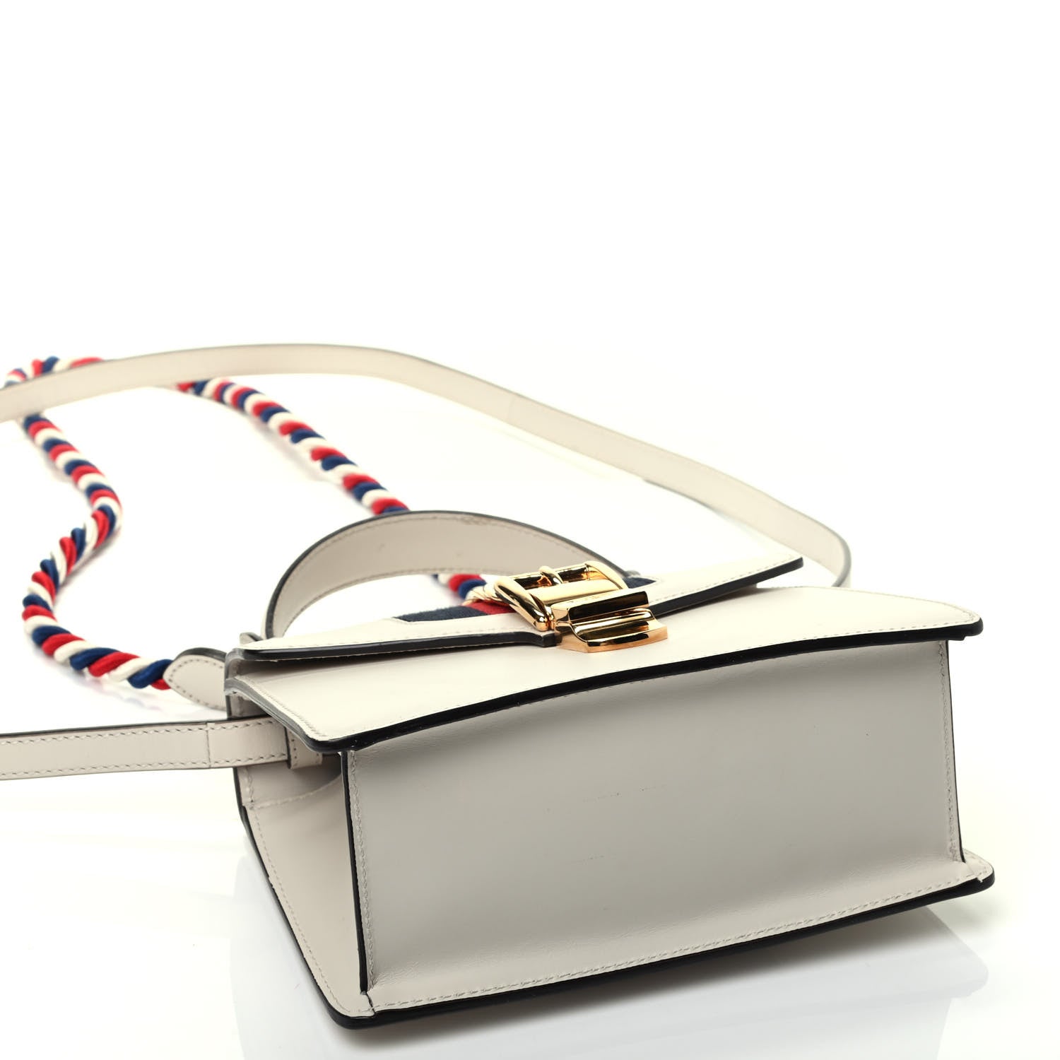 Gucci Calfskin Mini Sylvie Top Handle Bag White 3 of 4