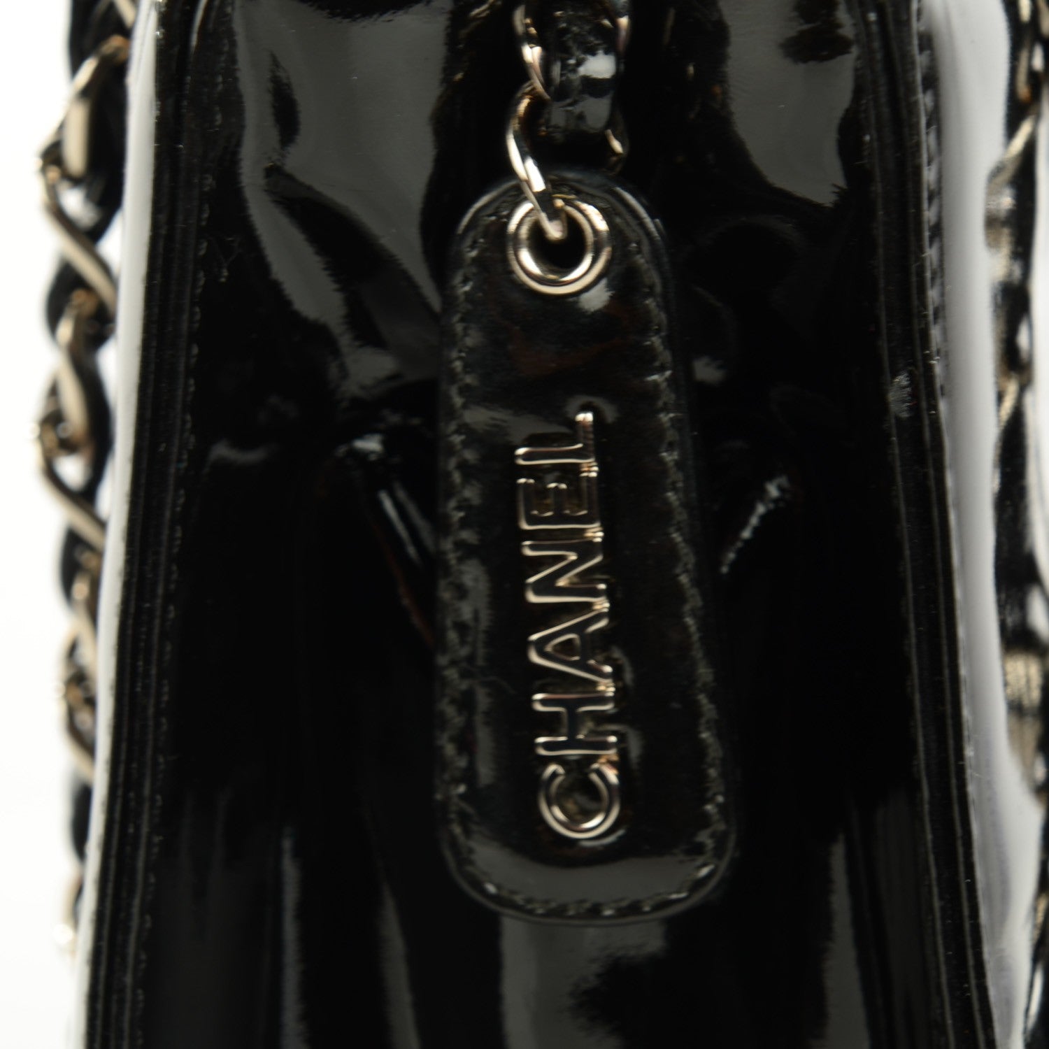 Chanel Patent Shoulder Bag Black 9 of 9
