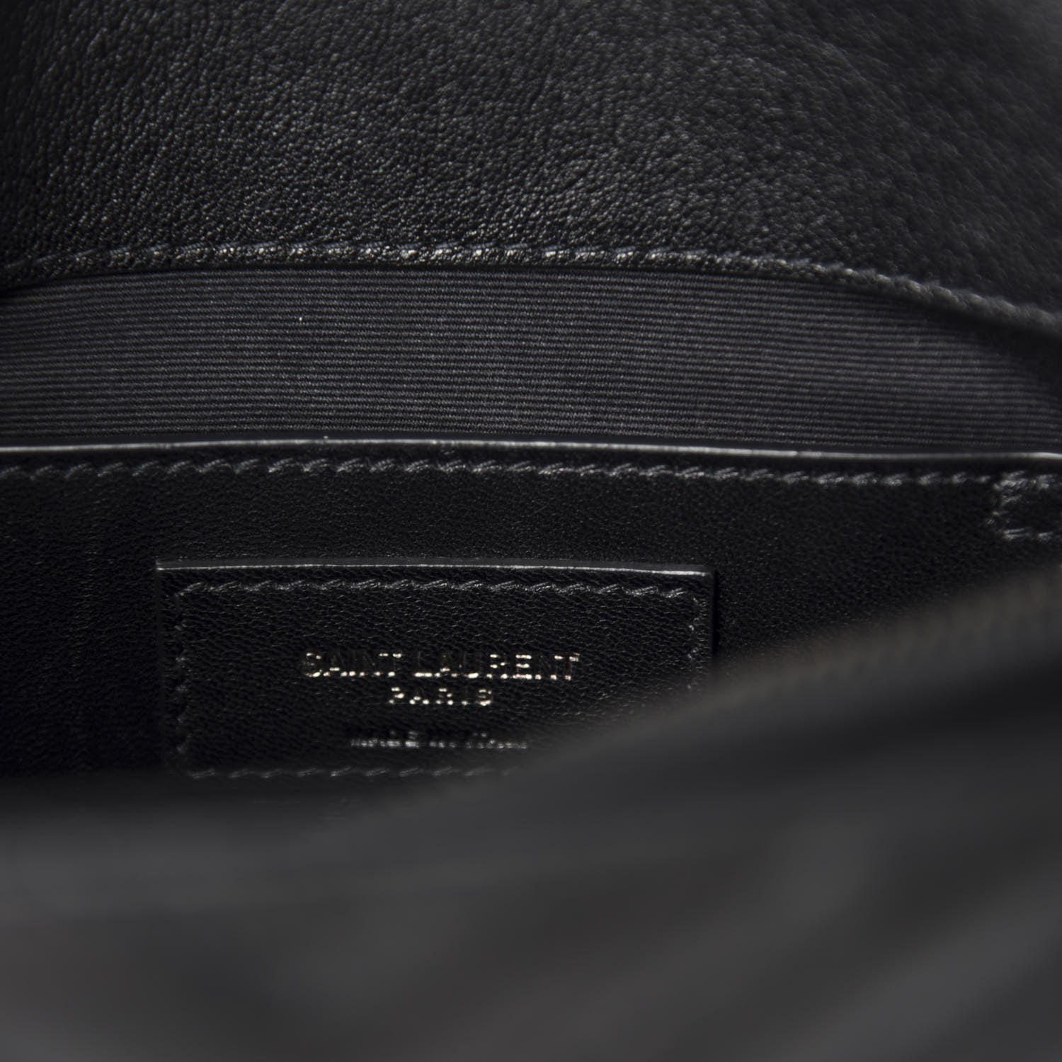 Saint Laurent Sheepskin Matelasse Chevron Monogram Medium College Bag Black 8 of 12