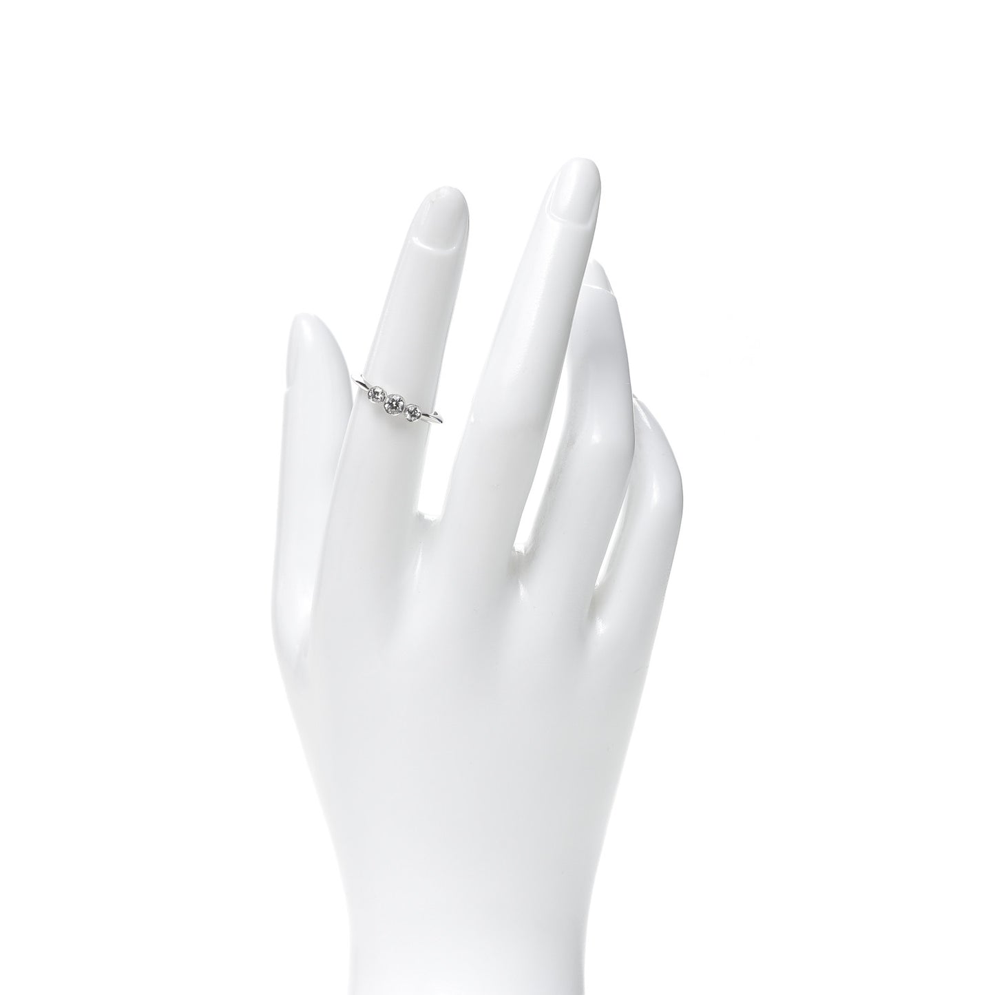 Platinum Diamond Three Stone Milgrain Ring 52 6