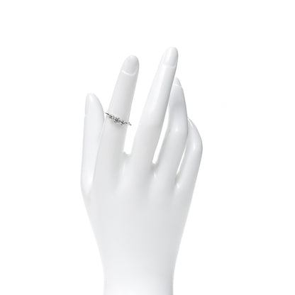 Tiffany Platinum Diamond Three Stone Milgrain Ring 52 6 2 of 4