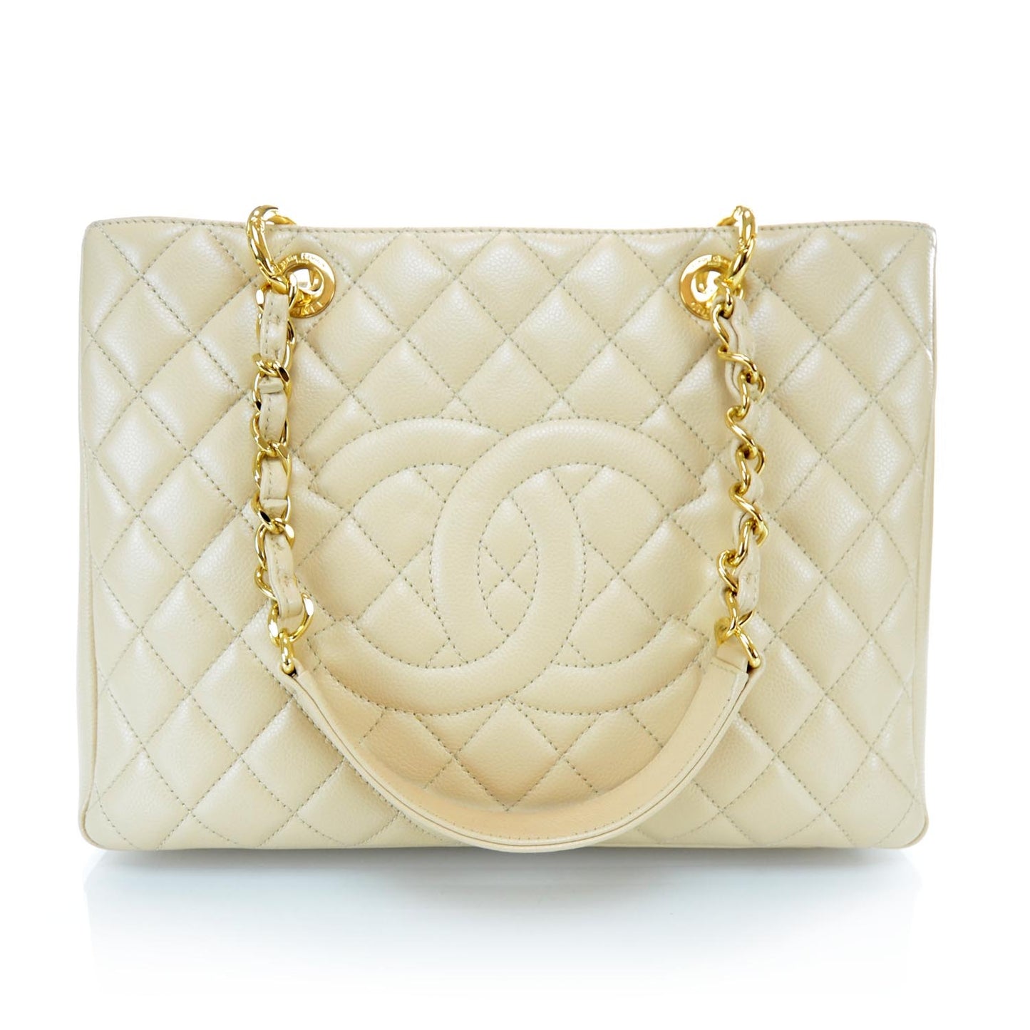Caviar Grand Shopping Tote GST Beige Clair