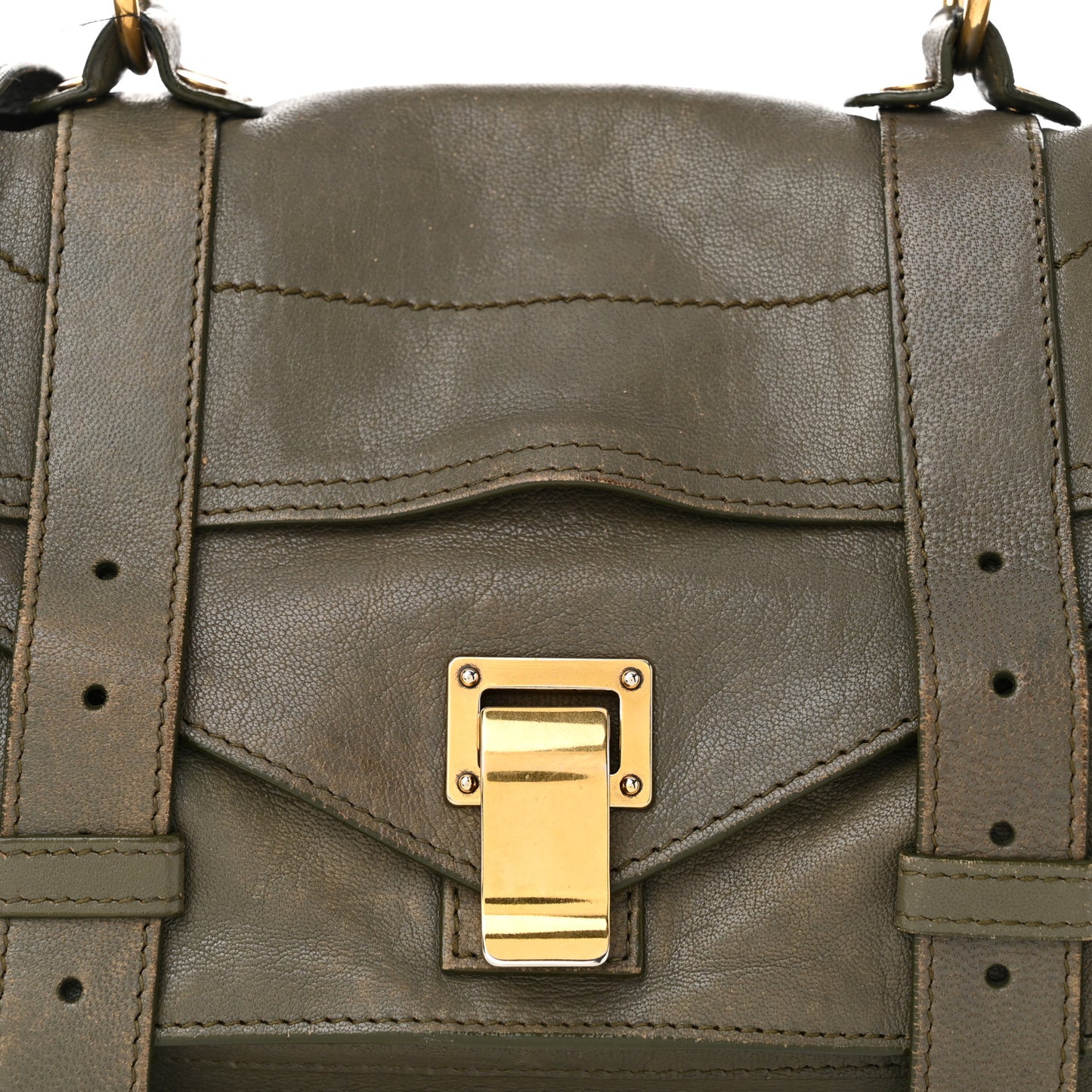 Lambskin Tiny PS1 Satchel Dark Olive