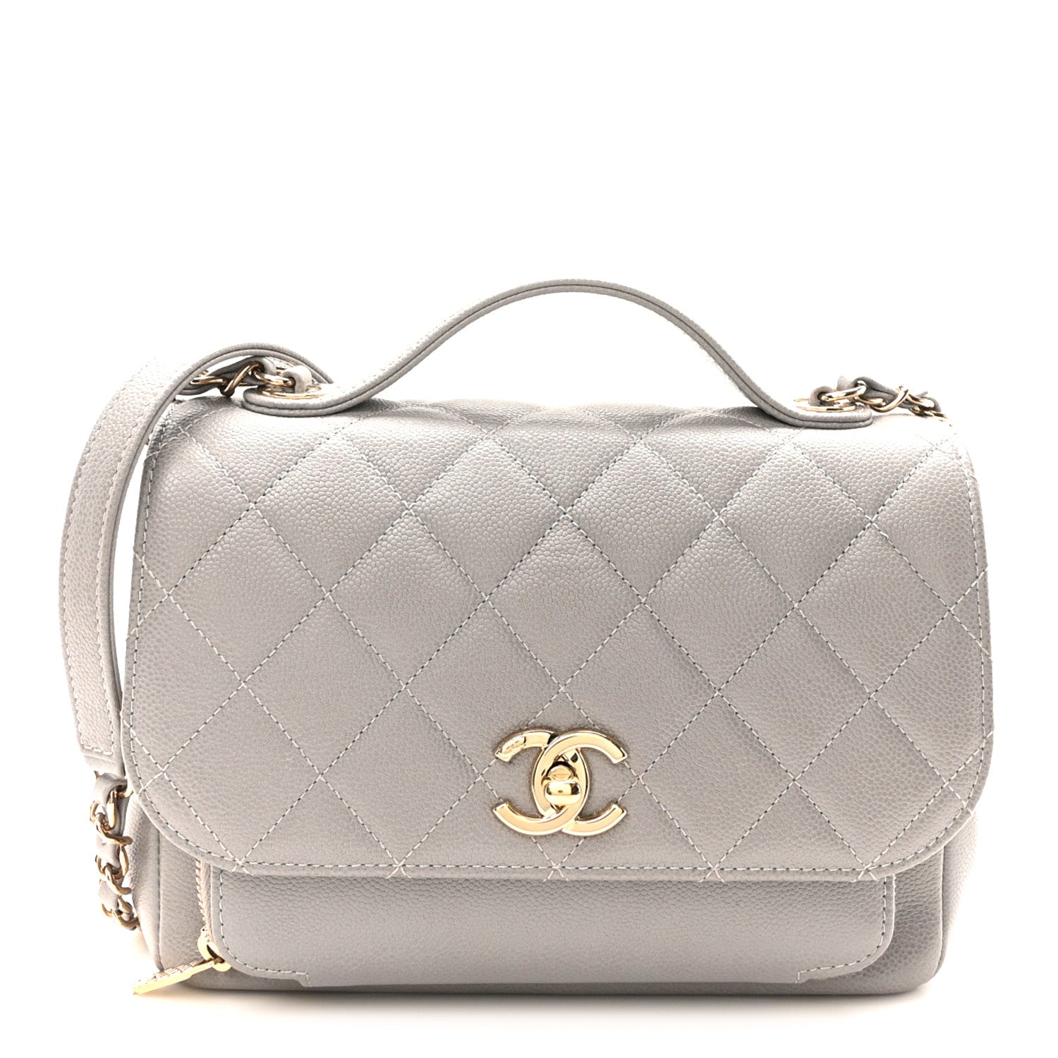 Chanel Caviar Quilted Medium Business Affinity Flap Grey 1 of 10