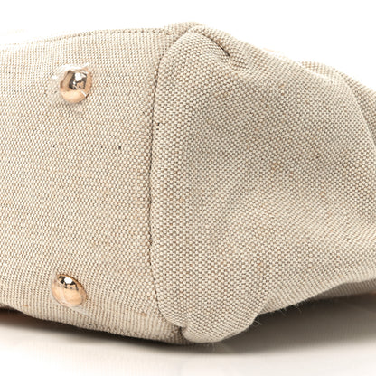 Chloe Canvas Denim Woody Diaper Bag Beige Pink 10 of 10